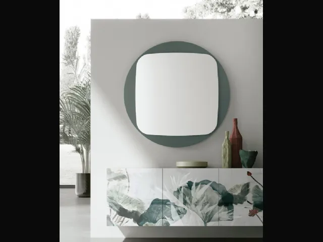 Specchio Space con cornice in vetro di Target Point