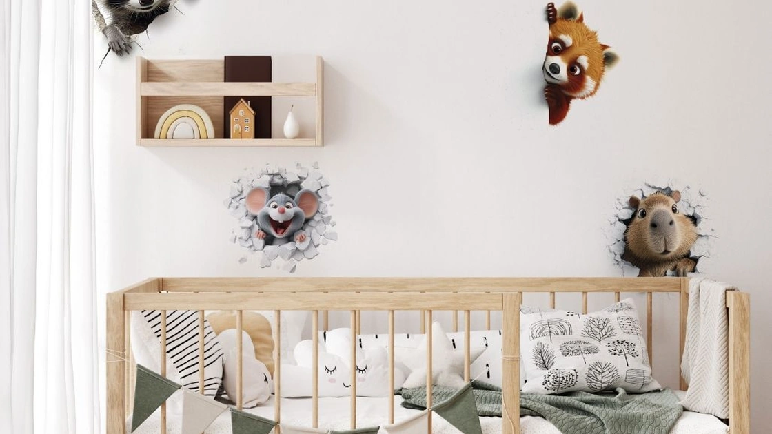 Carta da parati per bambini Curious Crew di Rimura