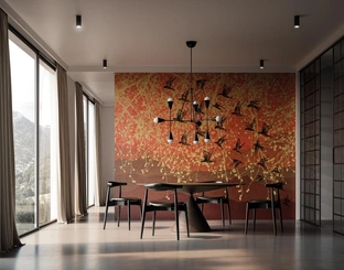 Carta da parati Red Mountain di Instabilelab