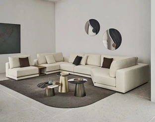 Specchio Luxor con elementi decorativi in SuperMarmo e legno di Bontempi