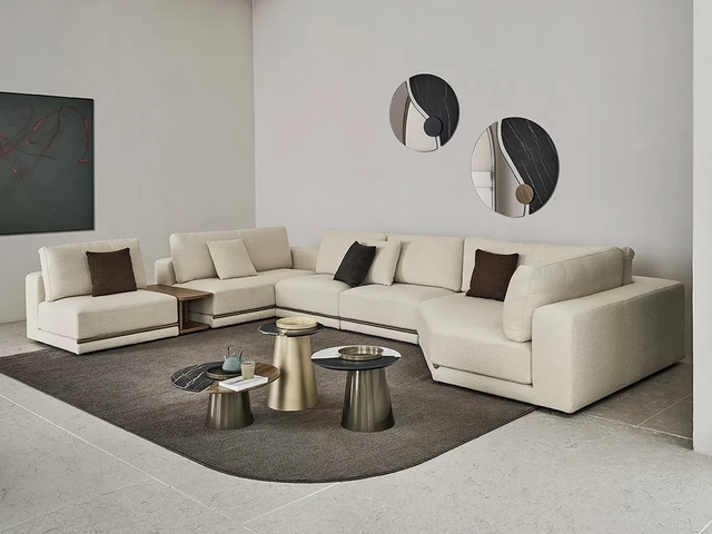 Specchio Luxor con elementi decorativi in SuperMarmo e legno di Bontempi