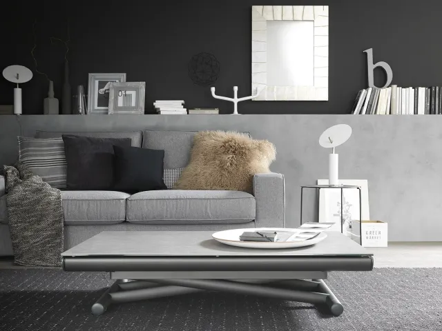 Tavolo Trasformabile Etoile con top in ceramica di Altacom