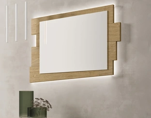 Specchiera Scuderia con cornice in legno di Maronese