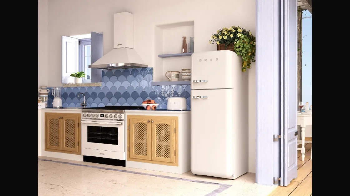 Frigorifero Panna Doppia Porta a libera installazione di Smeg