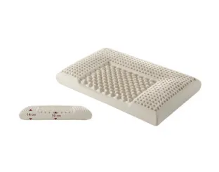 Guanciale Lattice massaggiante ergo con sagomatura ergonomica ribassata al centro di Sogno Veneto