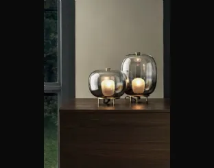 Lampada Blow da Tavolo in vetro con base in ottone di Bontempi