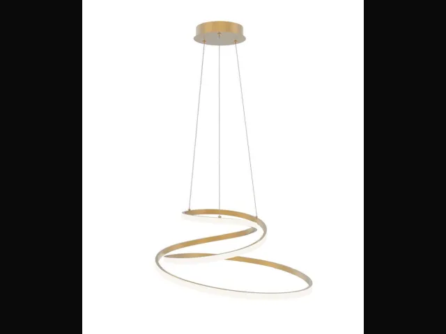 Lampada a sospensione Coaster oro  in alluminio con diffusore in silicone di F_A_N_ Europe