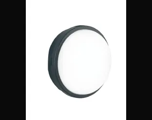 Lampada da parete Ever Antracite a LED integrato in policarbonato con cornice antracite e diffusore bianco di F_A_N_ Europe