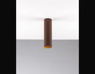 Lampada da parete Fluke Bronzo con struttura tubolare in metallo corten di F_A_N_ Europe