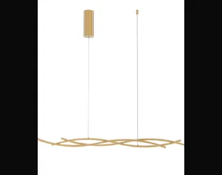 Lampada a sospensione Kinetik Oro con struttura in alluminio e diffusore in silicone di F_A_N_ Europe