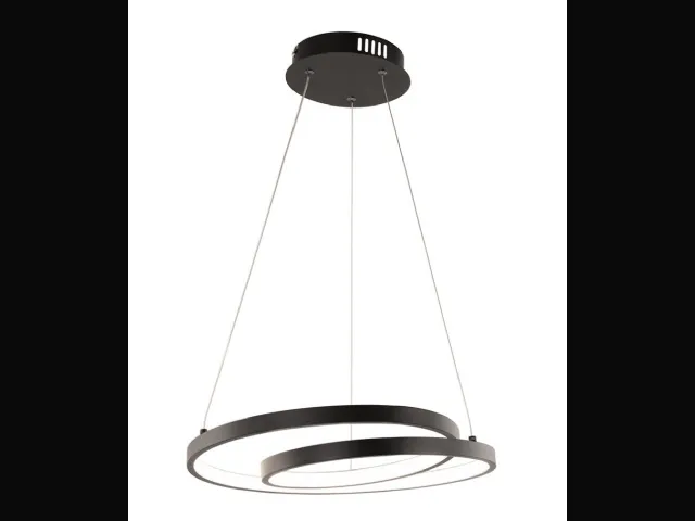 Lampada a sospensione Lieve nero con struttura in alluminio e diffusore in siliconedi F_A_N_ Europe