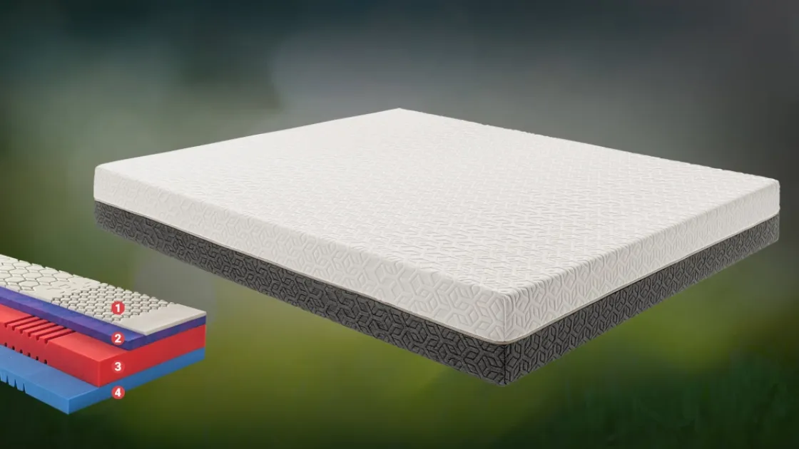 Materasso in memory foam Eros Slim di Ideare