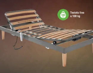 Rete Letto ortopedica in metallo Energica con Motore Testa e Piedi di Ideare