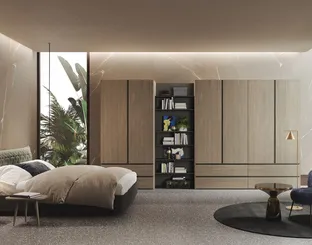 Armadio Basic Rovere con ante battenti di Morassutti