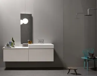 Mobile da Bagno sospeso in melaminico e top in Corian 45 08 di Birex