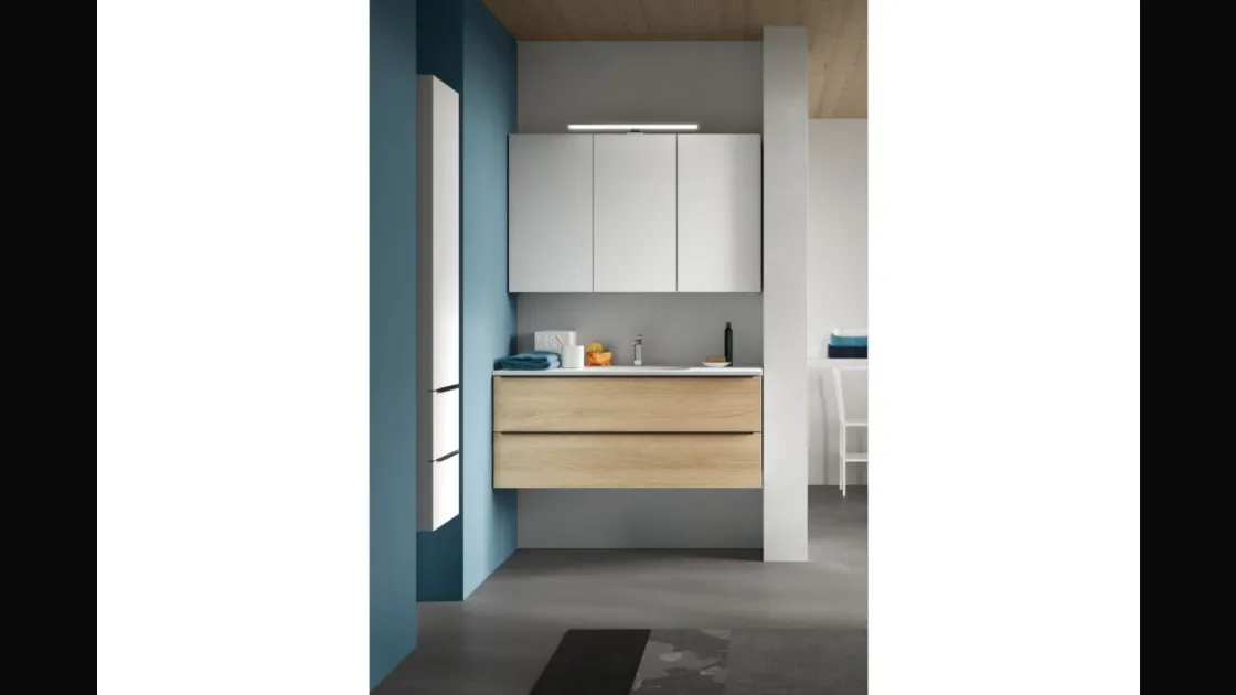 Mobile da Bagno sospeso in melaminico effetto legno 46 06 di Arcom