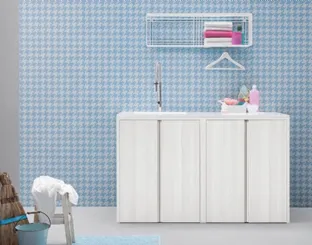 Mobile da Bagno in melaminico effetto legno Acqua e Sapone Lavanderia 02 di Birex