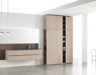 Mobile da Bagno sospeso in melaminico finitura Riga sbiancato Rail 02 di Arcom