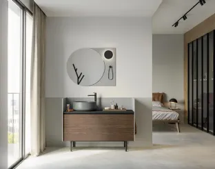 Mobile da Bagno a terra Deep 02 in essenza rovere castoro di Birex