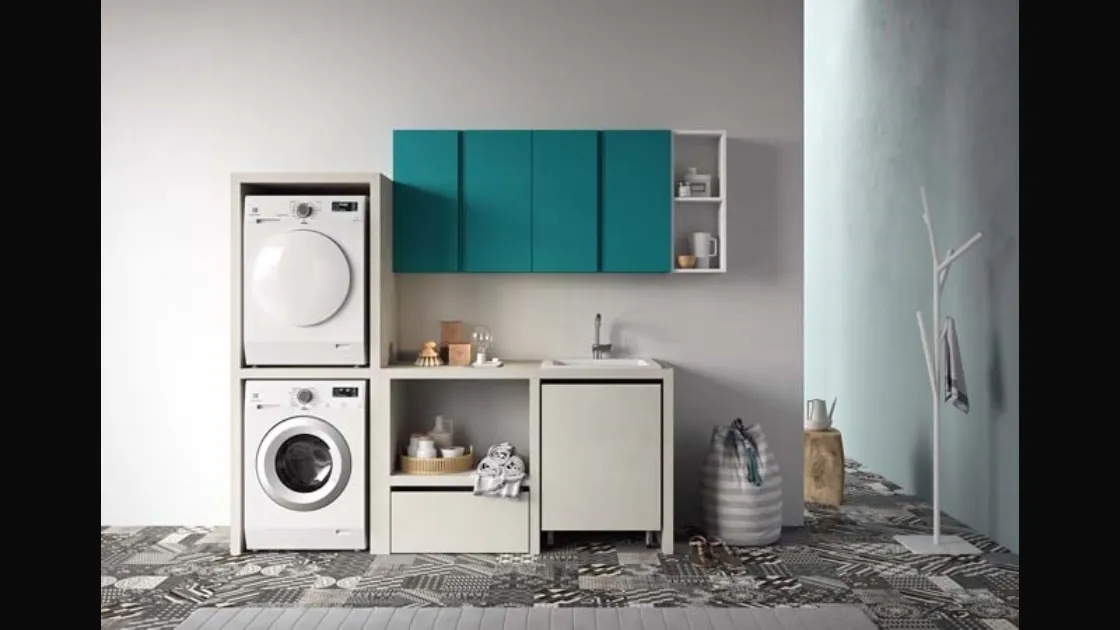 Mobile per lavanderia in laccato opaco e melaminico Idrobox di Birex