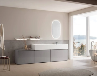 Mobile da Bagno in vetro laccato Shape 31 di Arcom