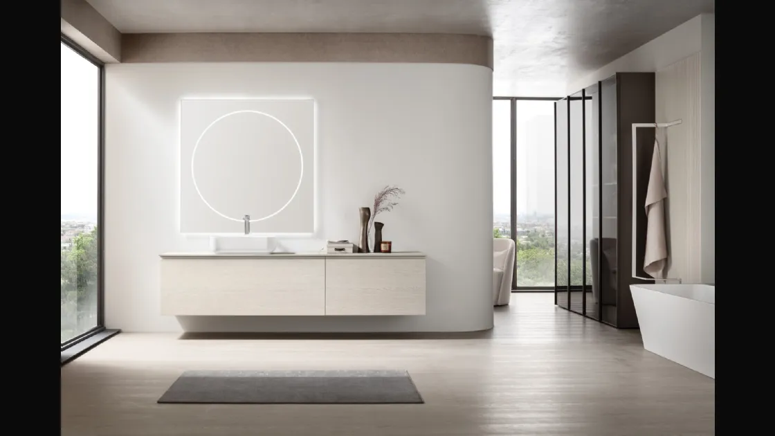 Mobile da Bagno sospeso Soul 21 in rovere di Arcom