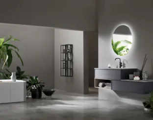 Mobile da Bagno sospeso in Frassino Grigio ombra Vanity 11 di Arcom