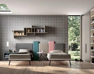 Camera componibile a 2 letti Room114 di Zg Mobili