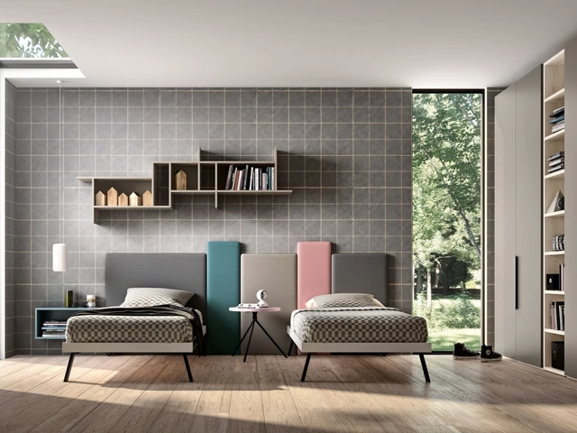 Camera componibile a 2 letti Room114 di Zg Mobili