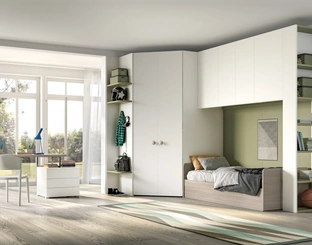 Camera moderna con ponte Room 141 di Zg Mobili