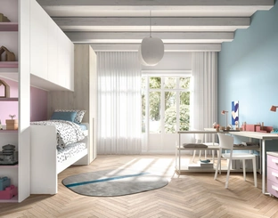 Camera con ponte e angolo studio Room 145 di Zg Mobili