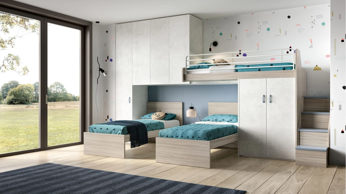 Camera con soppalco a tre letti Room 157 di Zg Mobili