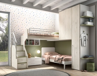 Camera moderna con soppalco Room 167 di Zg Mobili