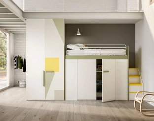 Camera per ragazzi con soppalco Room 174 di Zg Mobili
