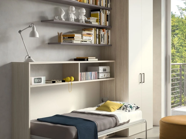 Camera salvaspazio Room 151 con letto aperto di Zg Mobili
