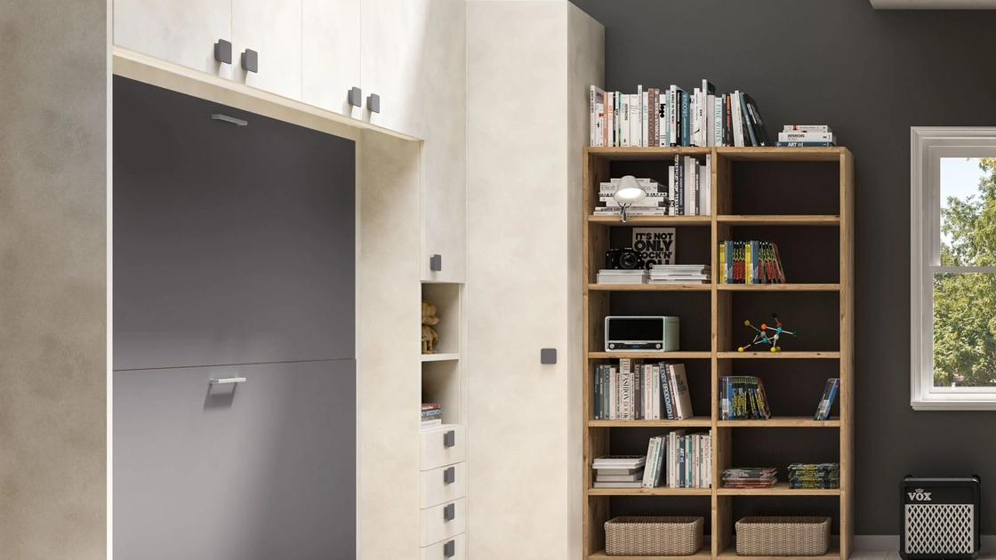 Camera salvaspazio con letto a castello chiuso Room 152 di Zg Mobili