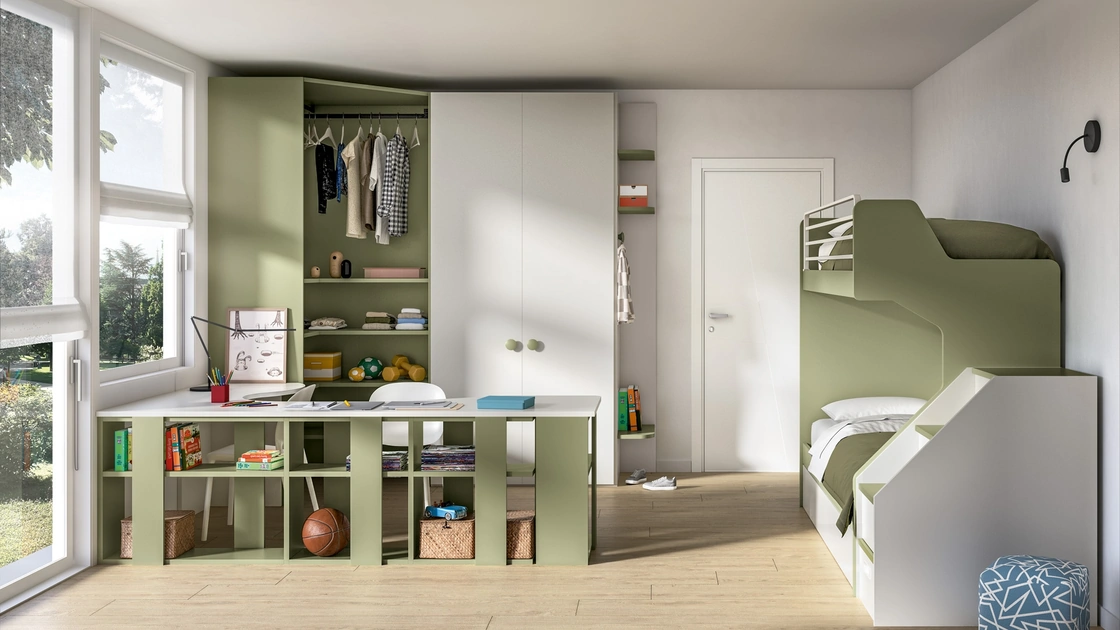 Cameretta con letti a castello 216 di Zg Mobili