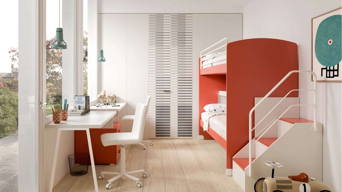 Camera moderna con letto a castello Room 161 di Zg Mobili