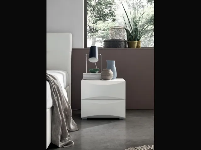 Comodino Smile in laccato Bianco di Maronese Acf