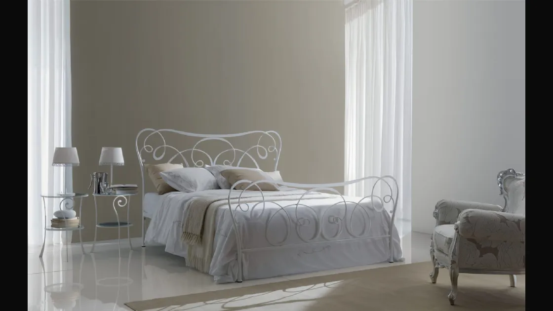 Letto in ferro battuto con testiera Altea di Bontempi