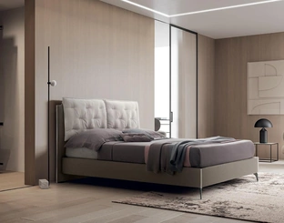 Letto a una piazza e mezza in tessuto Arley di Felis