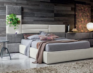 Letto matrimoniale Sommier in tessuto di Felis