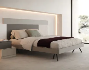 Letto con testiera in laccato opaco Velvet di Giessegi