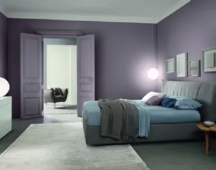 Letto moderno matrimoniale con testiera importante Reale di Morassutti