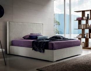 Letto in tessuto con testiera Rick di Felis