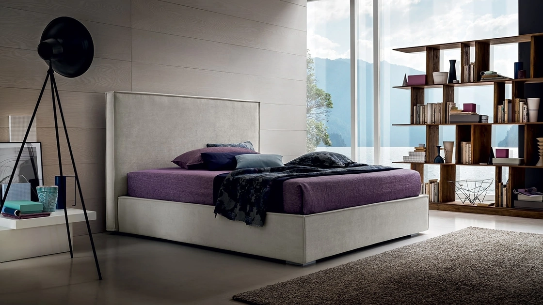 Letto in tessuto con testiera Rick di Felis