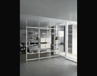 Libreria divisoria in 5 variabili Charlotte a soffitto Bontempi