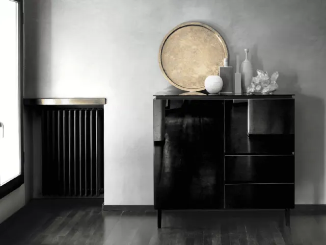 Madia Cosmopolitan in Cristallo laccato Nero di Bontempi