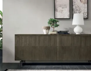 Madia Frame in legno di rovere moka di Tomasella