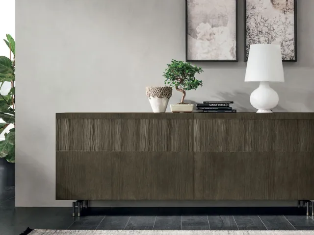 Madia Frame in legno di rovere moka di Tomasella